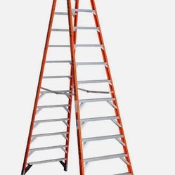 12 Or 14ft Fiberglass Step Ladder 