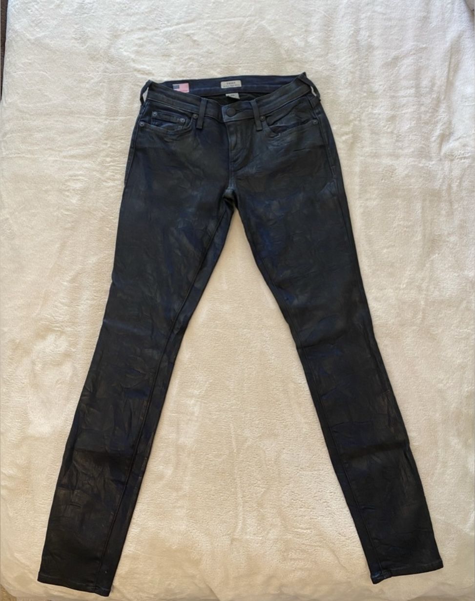 True Religion Blue with Black Coated Jeans
