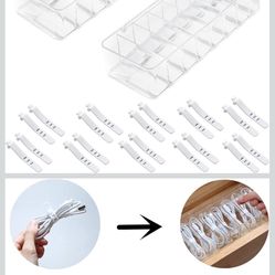 4pcs Clear Electronics Organizer Boxes