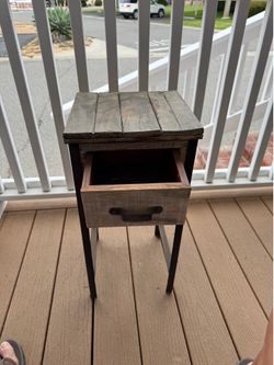 Outside decorative table.