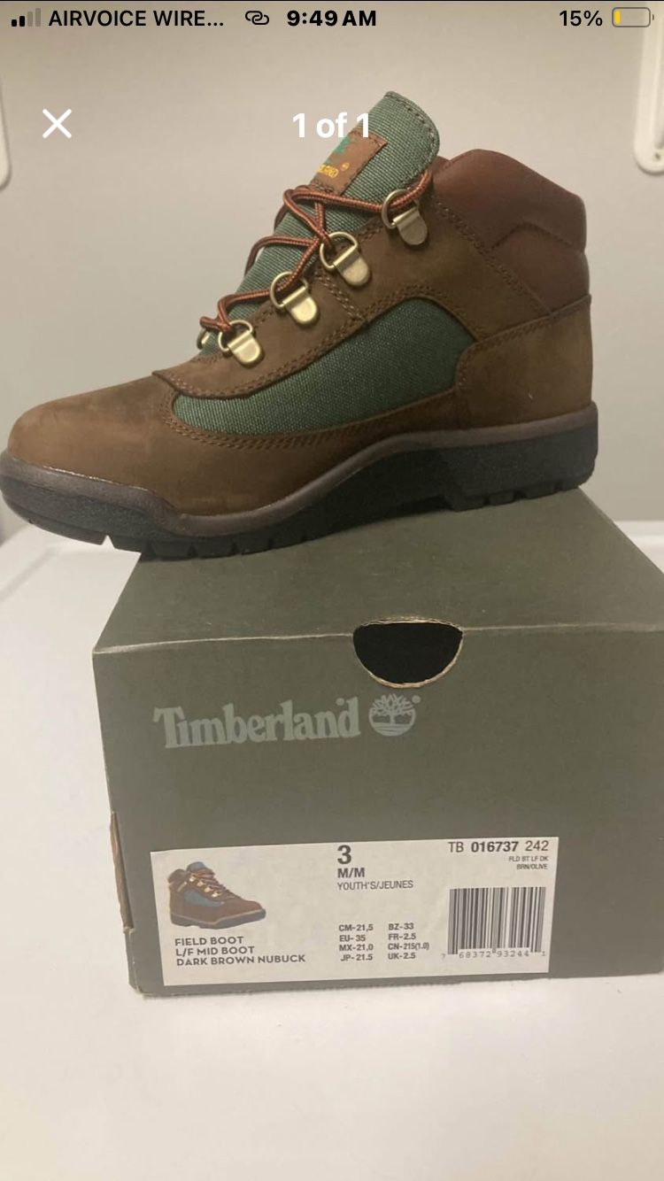 Brand New Kids Sz 3 Timberland Field Boot