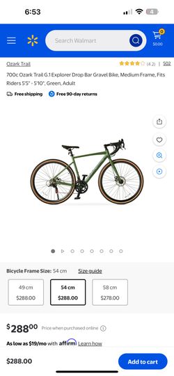 700c Ozark Trail Explorer Drop Bar Gravel Bike, Medium Frame