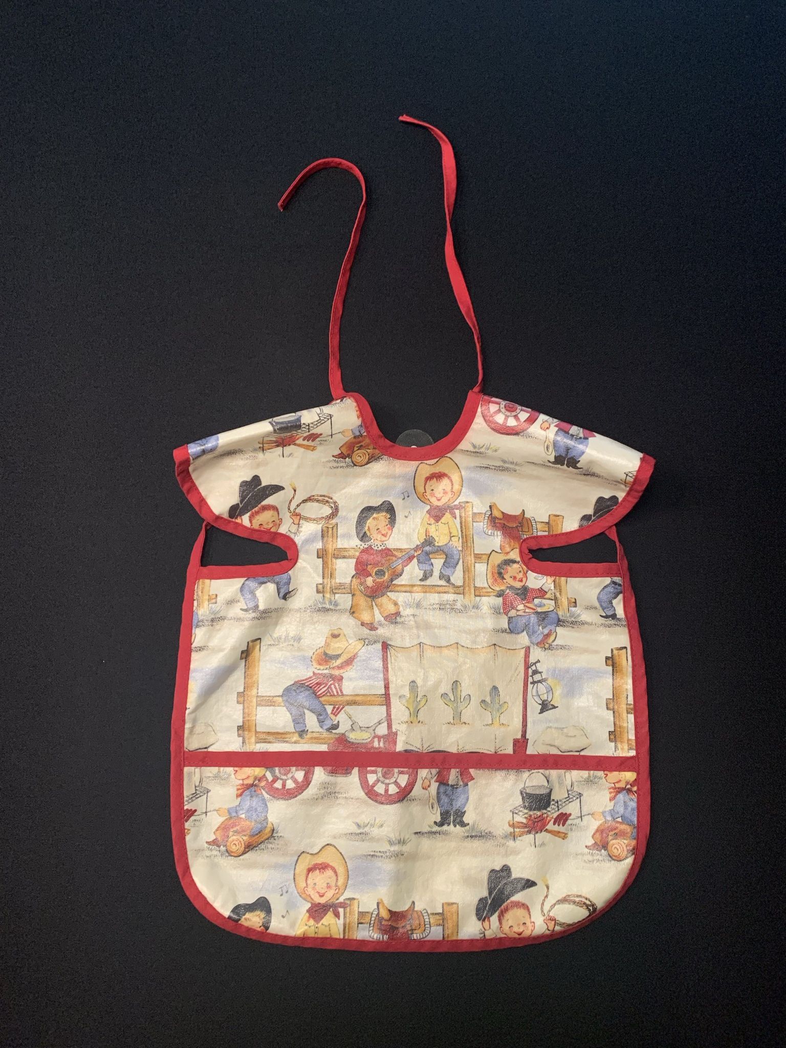Baby Bib by Mullins Square Cowboy Theme 100% Waterproof