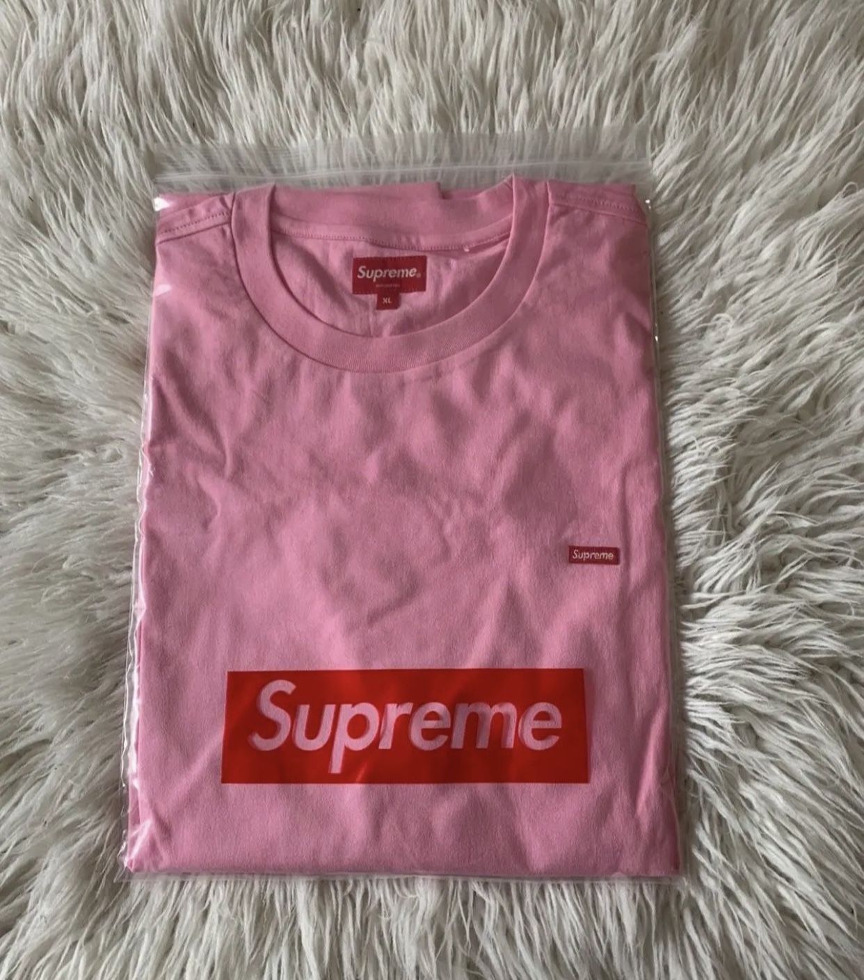 Supreme Small Box L/S Tee Pink | (SS22) | Small BRAND NEW