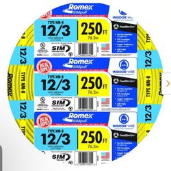12/3 Romex 250ft New