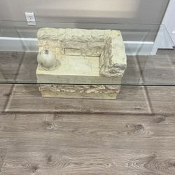 Off White Coffee table base With Glass top