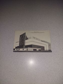 RARE VINTAGE SPOOR'S THEATRE "A CENTURY OF PROGRESS," CHICAGO 1933 WORLD'S FAIR UNUSED POSTCARD