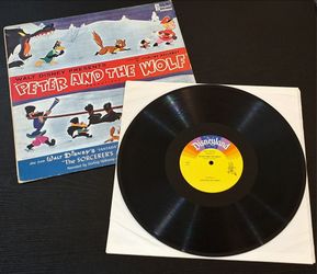 VINTAGE DISNEY PETER AND THE WOLF / SORCERER'S APPRENTICE VINYL LP