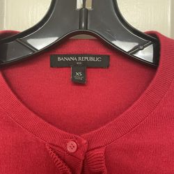 Banana Republic Red Cardigan 