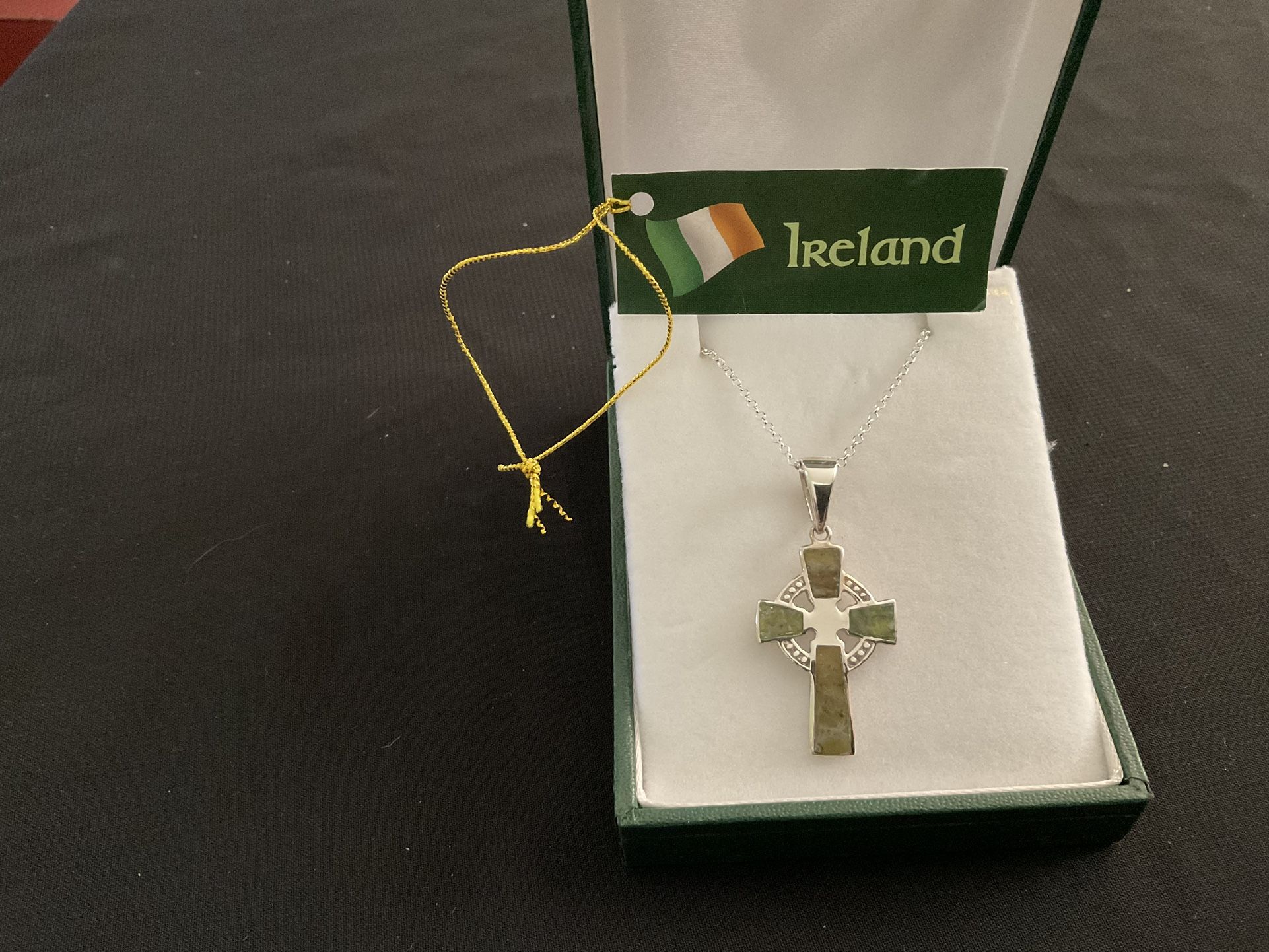 Connemara Marble Irish Cross Necklace