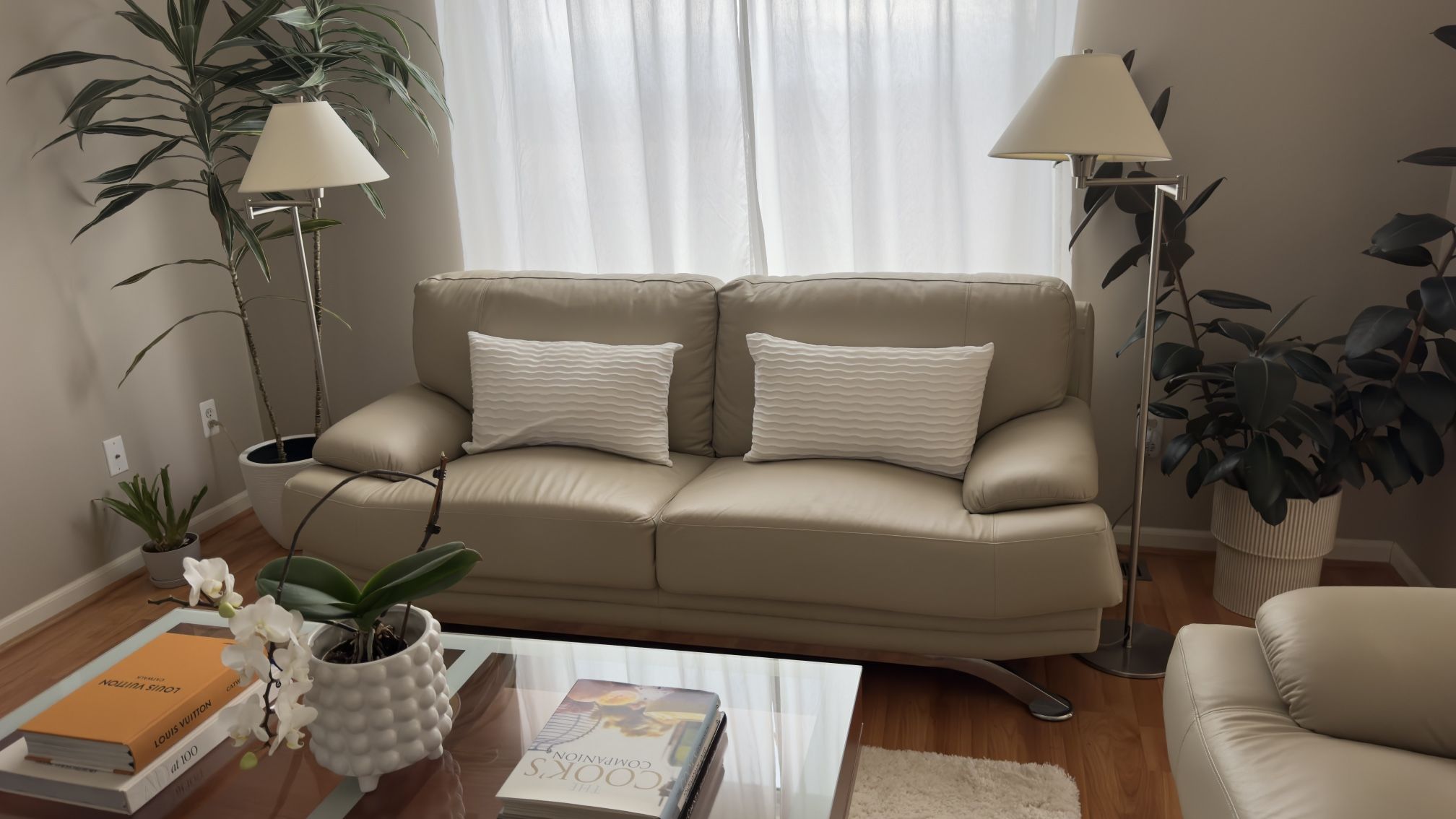 Seating - Beige Leather Set Of 3 