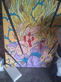 Dragon Ball Z Super Saiyan Canvas Painting