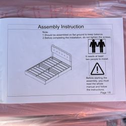 Twin Girls Bed Frame Pink Faux Leather Brand New In Box