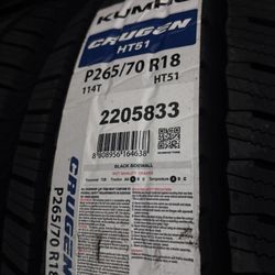 265/70/18 New 