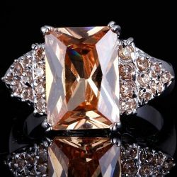 Size 9 lab Morganite Ring