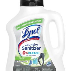 
Lysol Sport Laundry Sanitizer Additive, Sanitizing Liquid for Gym Clothes and Activewear, Eliminates Odor Causing Bacteria, 90oz