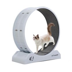 Cat Treadmill Exercise Wheel Lockable, Large gray NEW 
