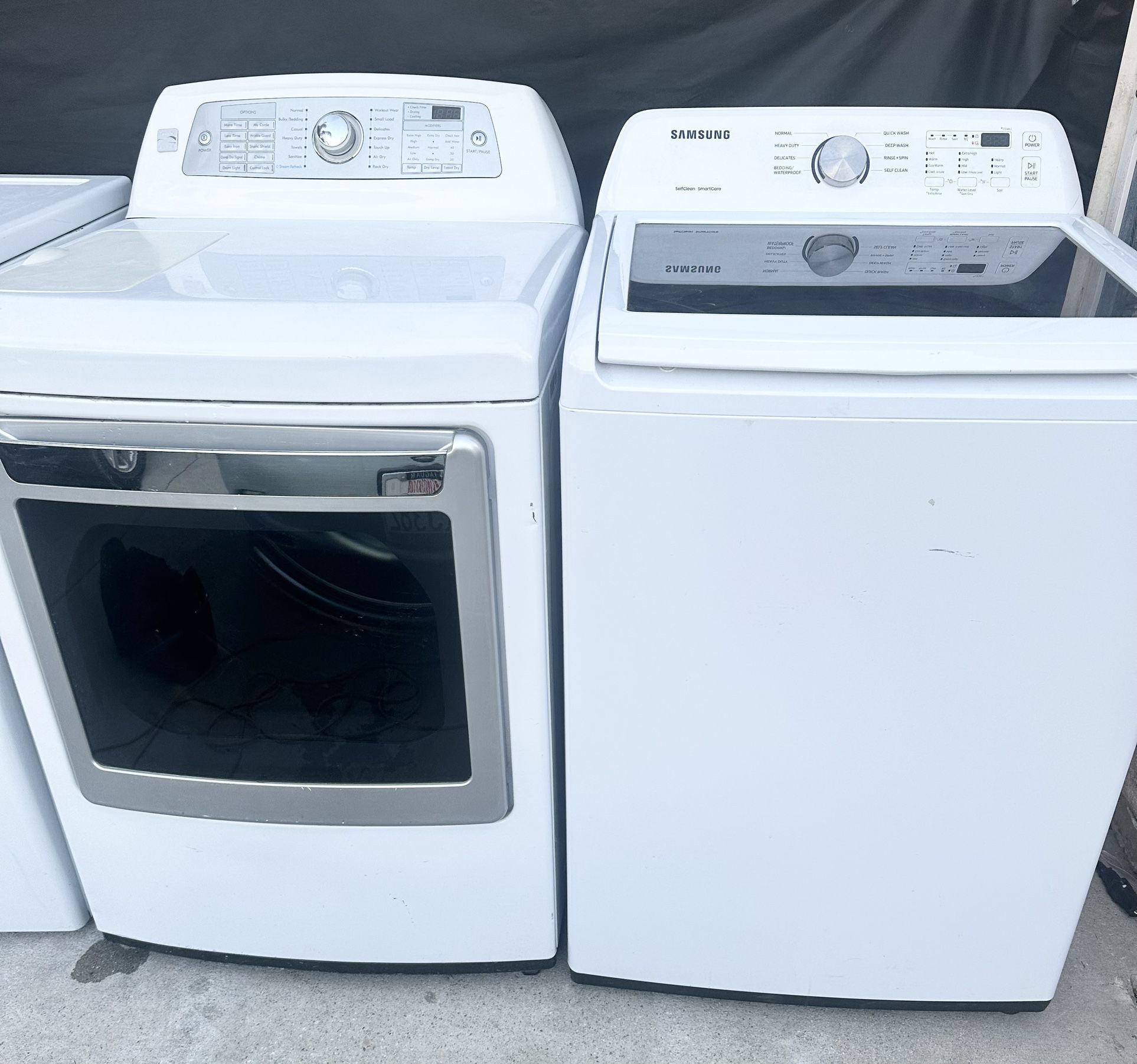 Top Load Washer & Dyer Gas Set