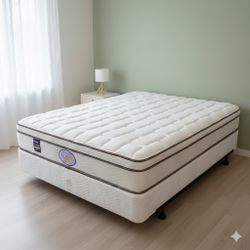 New queen mattress and box spring 2 pc bed frame is not included