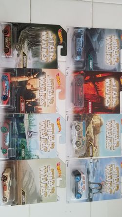 Star Wars Hot Wheels planet cars full set