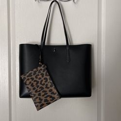 Kate Spade Black Tote And Wristlet 