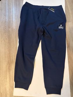 Ralph Lauren / PoloSize 2XL Fleece Joggers Soft Cotton Navy Blue Mens $150