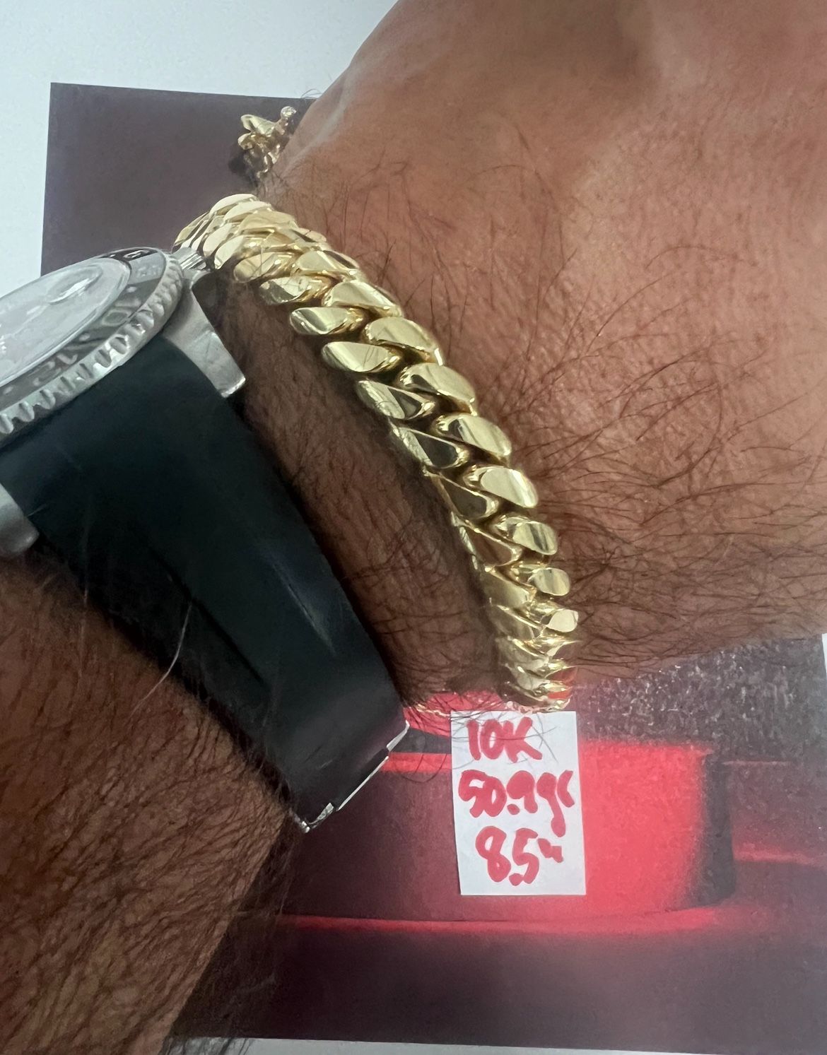 10K Solid Gold π¨πΊ Links Bracelet For Wedding 50.9Gr 8.50 Inches Long
