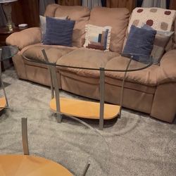 Glass top tables (set of 5) - living room