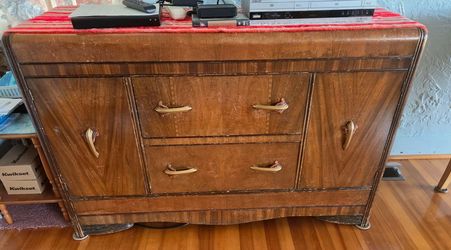Vintage Art Deco Waterfall Sideboard/Buffet ~ 1900s