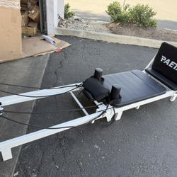 PAETA Pilates Reformer, 86" Foldable Reformer Pilates Machine for Home Use, with Dual Resistance- Springs and Cords