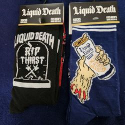 $5 Each. Coca Cola,  Pepsi, Dr. Pepper, 7-Up, White Castle And Liquid Death Socks 