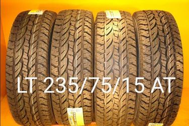 235/75/15 For Sale 4 New Tires LT AT All Terrain We Service Motorcycle Tires