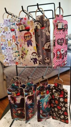Faux Leather / Vegan Halloween / Anime Lighter Keychains