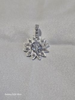 Silver 925 Flower Pendent 100% Plata