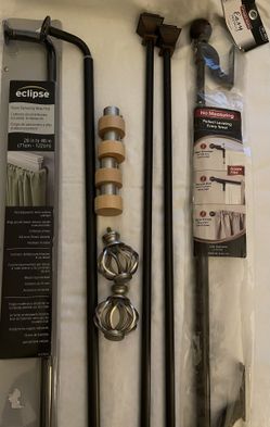 (IF IT’S LISTED, IT’S AVAILABLE.) $30 Lot New And Used Various Curtain Rods & Finials