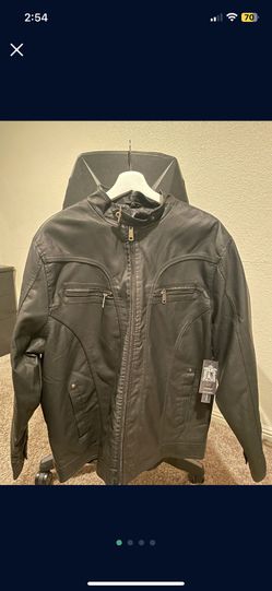Bleu Grandeur Black Leather Jacket Brand New Xl Never Worn