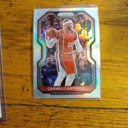 Carmelo Anthony Silver Panini PRIZM refractor