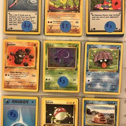 9 Pokemon 1st Edition Vintage Cards in Near Mint Condition