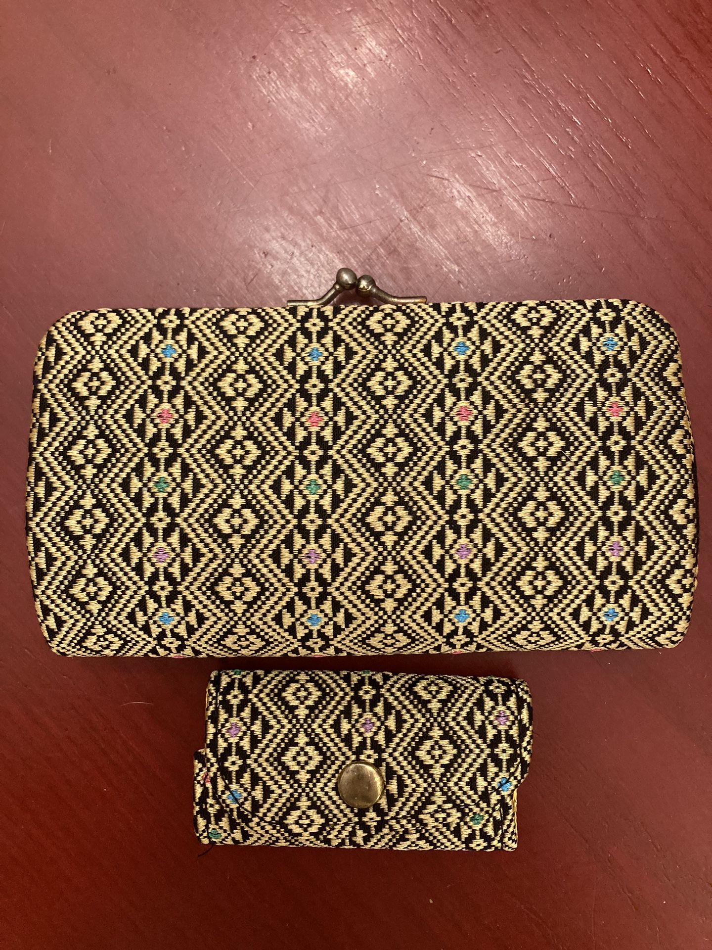 Vintage Hato Hasi Wallet/small Clutch bonus Keyholder