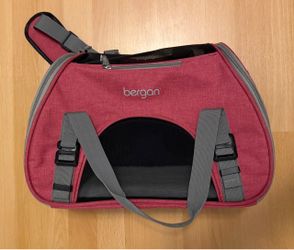 Bergan Comfort Airline-Approved Dog & Cat Carrier Bag, Berry Pink/Grey