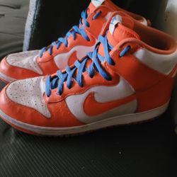 Orange Nike High Tops Size 11