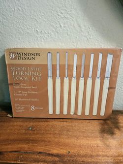 Windsor Design Wood Lathe Turning Tool Kit Heavy Duty 8 Piece Set Never Used