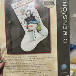 Snowman Stocking Cross Stitch Kit