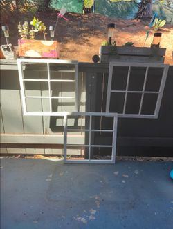 White vintage wooden window Sashes/ Frames