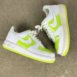 Women’s Air Force 1’s (White And lime Green)