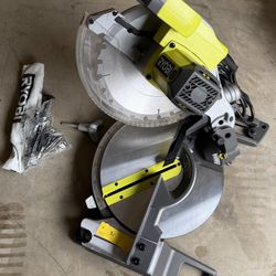 RYOBI 14 Amp Corded 10 in. Compound Miter Saw with LED Cutline Indicator