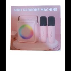 Mini Karaoke Machine for Kids Adults, Portable Bluetooth Karaoke Speaker with 2 
