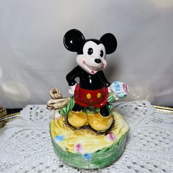 Vintage Disney Mickey Mouse Music Box “ITS A SMALL WORLD “
