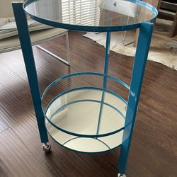 CB2 Earnest Bar Cart In Color Pool