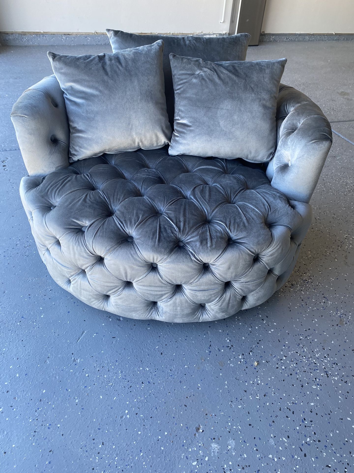 Gray Velvet Couch